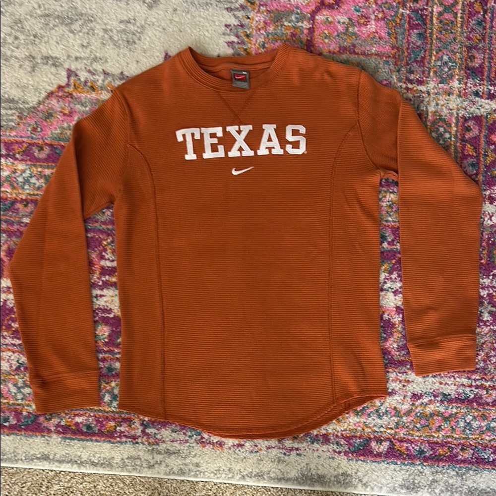 Nike Texas Long Sleeve Waffle-Knit Shirt - Burnt Orange